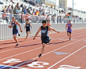 James Maturan and Justin Springfield placing first and second in the 100m.