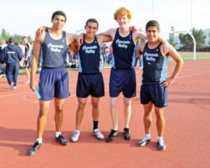 1600m CV Varsity relay team left to right  Springfield, Damla, Williams, Akopyan