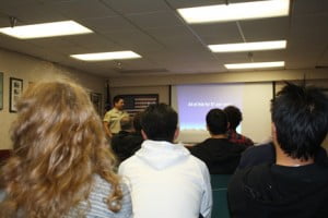 Dr. John Rodarte talks to potential Montrose Search and Rescue members at a recruitment meeting held at the Crescenta Valley Sheriff’s Station. Dr. John Rodarte talks to potential Montrose Search and Rescue members at a recruitment meeting held at the Crescenta Valley Sheriff’s Station.