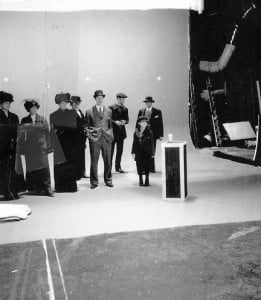 The set of “Titanic” the movie with actors in front of a green screen. The little boy, in the hat and uncomfortable shoes, is reporter Charly Shelton. The set of “Titanic” the movie with actors in front of a green screen. The little boy, in the hat and uncomfortable shoes, is reporter Charly Shelton.