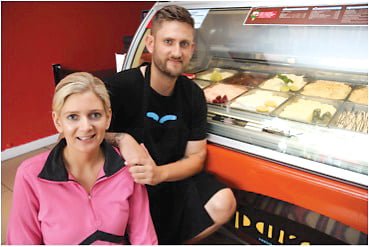 Paradis owners and siblings Mark and Mia with their fresh homemade ice creams.