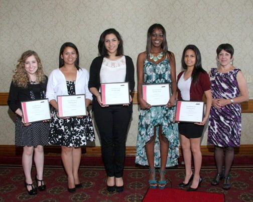 Scholarships: At the luncheon, nine scholarships were awarded to local female students.
