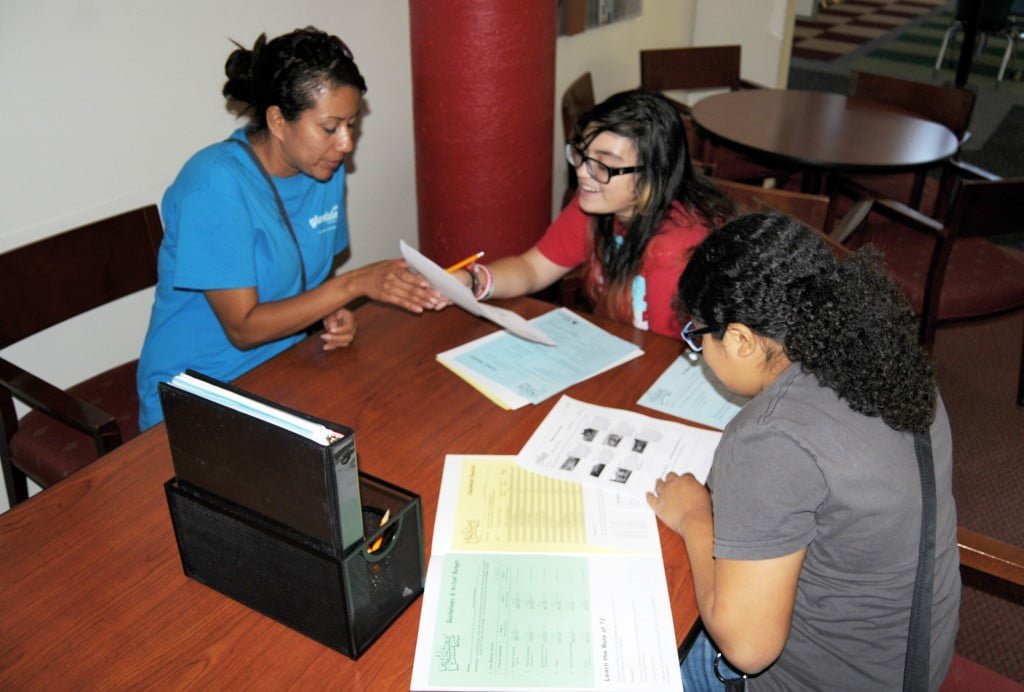 Photos by Dan HOLM  Among the many things taught at Camp Rosie is  financial literacy. On Wednesday, girls from the camp visited the JA Finance Park where they learned  about banking, budgeting and investing. 