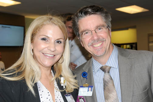 Nasly Zelaya, manager, Physician Relations Business Development with Kevin Roberts, GAMC president/CEO.  