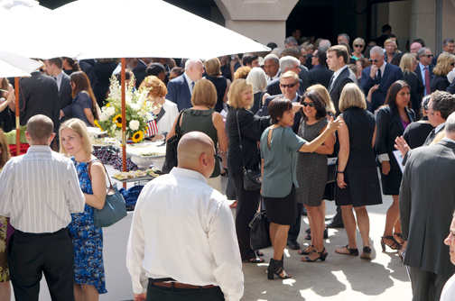 Guests celebrated Scott Studenmund’s life at a post-memorial reception Photo Credit Nicole Trevor