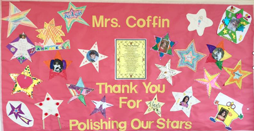 Decorated doors celebrating the wonderful teachers at Valley View (Kinder)