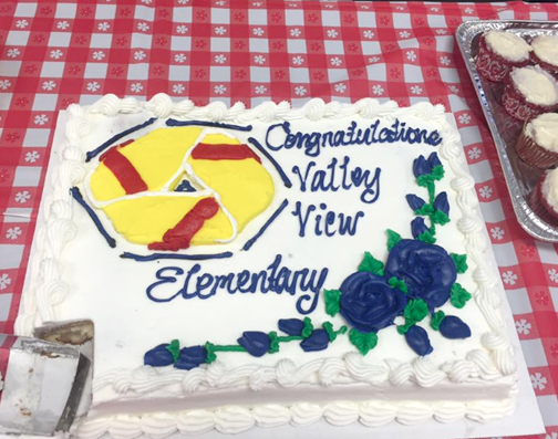 PTA celebrating Valley View's Gold Ribbon Award