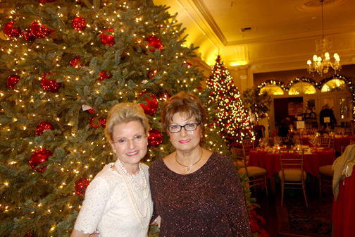 Las Candelas Holiday Party Chair Diane Russell and Las Candelas Lifetime Member Fran Buchanan  