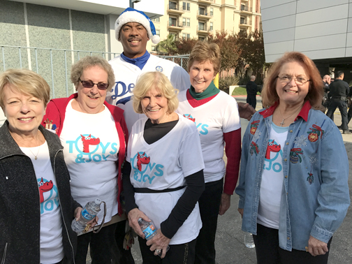Photos contributed by Arlene Massimino and OIC Members of Orthopaedic Guild, with Dennis Powell, former pitcher for the L.A. Dodgers, are from left Marie Gilhooly, Carolyn Geer, Marie Baker, Joan Cleven and Ginney Pruitt.
