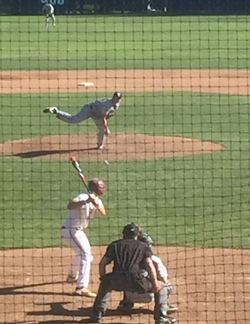 Jimmy Smiley's first pitch debut