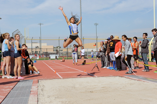 Tara Davis from Agoura High won the long jump with a record setting mark.
