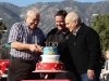 Ken Grayson, Pat Longo and Glendale Mayor Frank Quintero cut the cake at the Montrose Centennial Days Celebration.  (Photo by Ed Hamilton / Feb 24 2013)