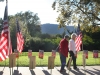 Shirley Wright and Patricia Breggs arrive for the Vetrans Memorial Service at Two Strike Park, La Crescenta, Ca. (Photo by Ed Hamilton / nov 11th, 2012)