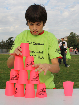 Photo by Mary O’KEEFE Concentration, agility and speed are the skills needed in Sport Stacking. All three were demonstrated by Monte Vista Elementary student Will Brookey.