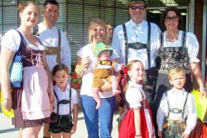 Young Master and Little Miss Oktoberfest contestants and family