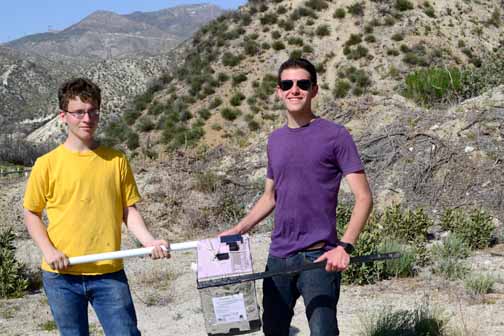 Senior project organizers Guy Burstein, left, and Alex Deravanessian.
