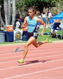 Kayleigh Carrillo placed seventh in the 400m (57.41). She did not make qualifying time to move on at the Masters Meet.