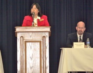 Cheryl Davis, president of the CV Town Council, encouraged attendees to get involved with local youth.