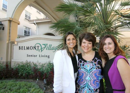 The Belmont Village Community relations teamfrom left Michelle Sucillon, community liaison for the Crescenta Valley; Missy Colby, in-house tours and information; and community relations assistant Alethea Cono, move-in coordinator.