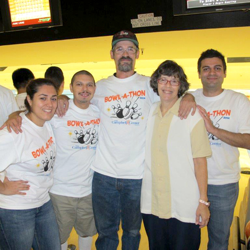 From left is supporter Susanna Sahakian, client Eddie M., client Gregory J., client Linda R., and The Campbell Center boardmember Shant Sahakian.
