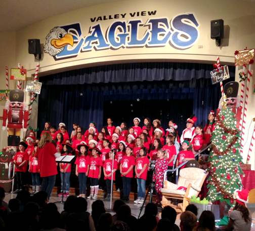 Valley View 's Talon Singer with choral director, Lisa Jenks