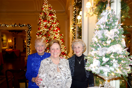 Las Candelas members - Glendale residents from left are Ann Ways, Ann Jones and Marilyn Butler. They are standing in front of the Legacy Tree created by Ann Ways and Marilyn Butler that was won by Ann Jones.