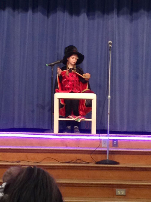 Magic act surprises at the V.V. talent show.