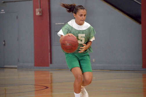 No 2 moving the ball down the boards Rosemontgirls4