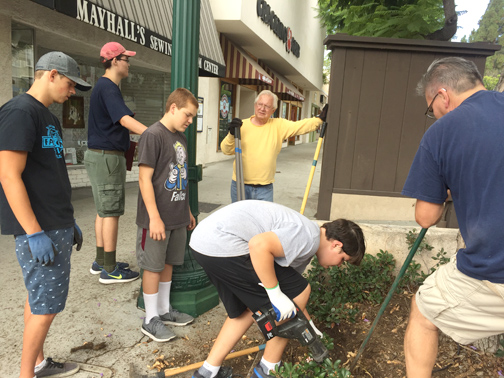 Power tools helped make the job easier. 