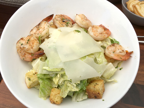 Shrimp Caesar salad