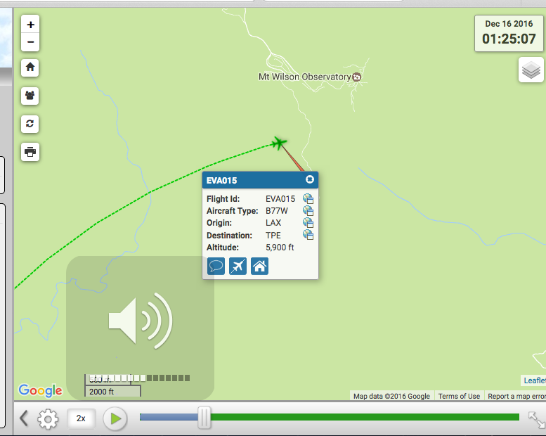 Plane Accidently Sent Toward San Gabriel Mountains
