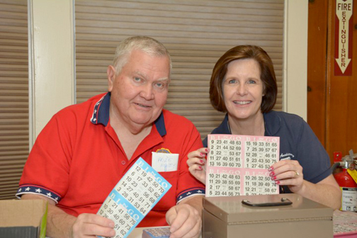 Lynn McGinnis and Robin Goldsworthy worked the front table