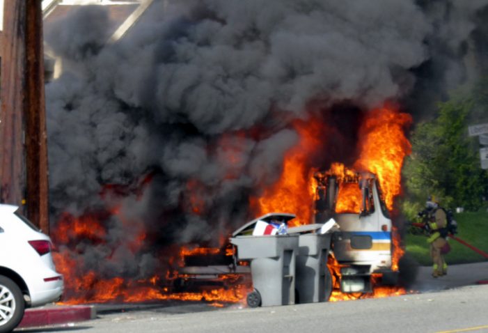 Garbage Truck Fire and Explosion