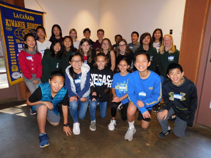 Kiwanis Club of La Cañada Honors ‘Terrific Kids’