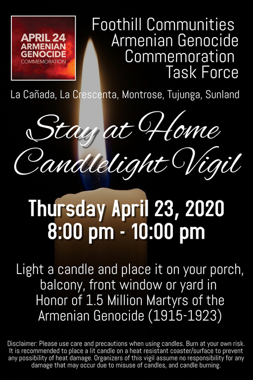 Candlelight Vigil Planned for Commemoration of Armenian Genocide