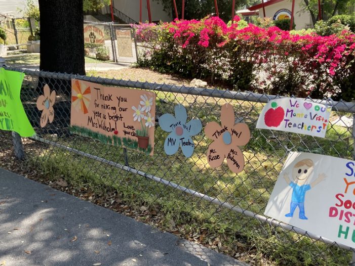 Teachers Given ‘Signs’ of Appreciation