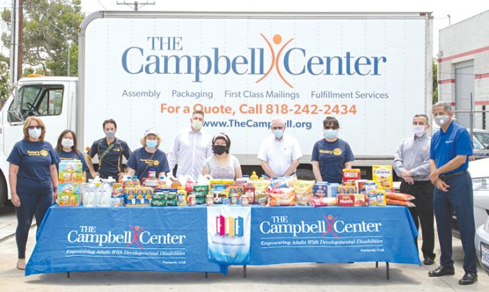Glendale Noon Rotary Holds Food Drive for The Campbell Center
