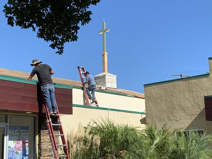 The Light on the Corner Now Has a Steeple and Cross