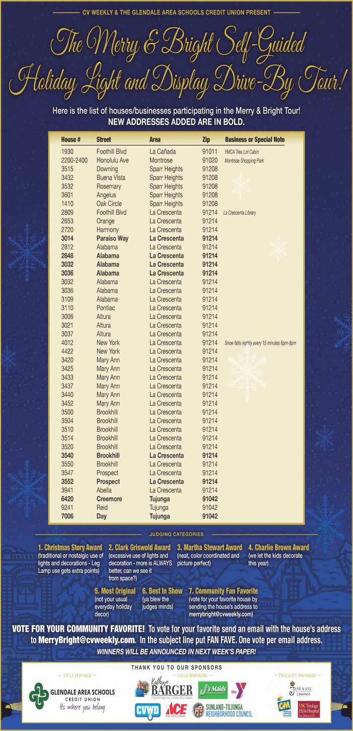 UPDATED Merry & Bright Holiday Tour with New Houses Added