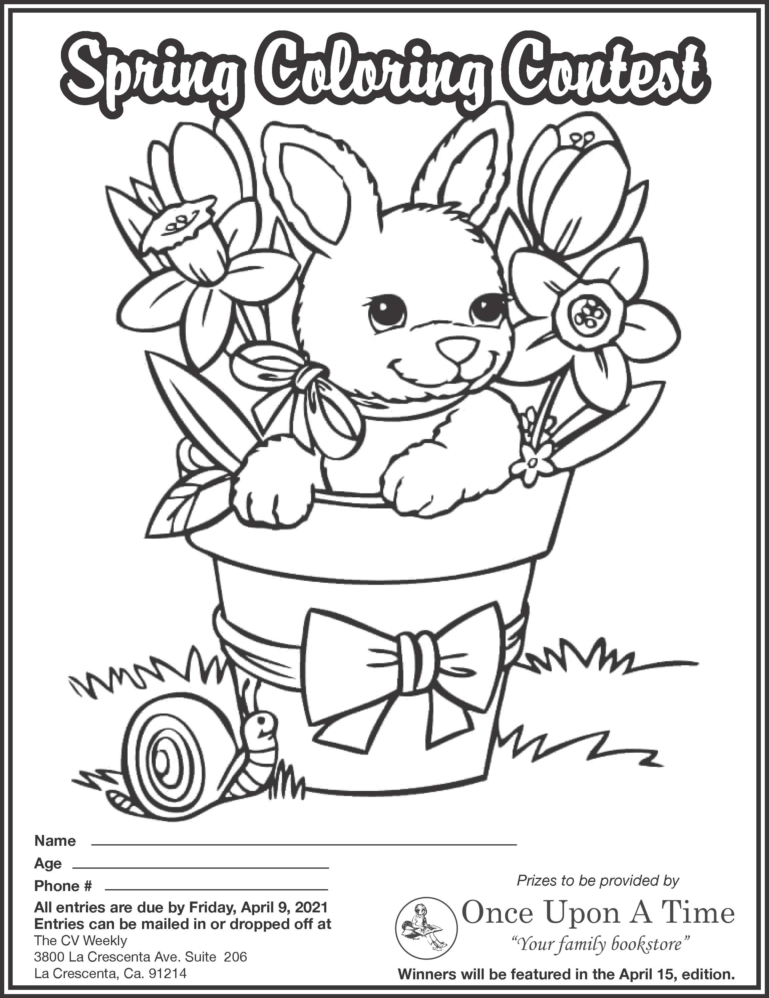 Spring Coloring Contest Crescenta Valley Weekly