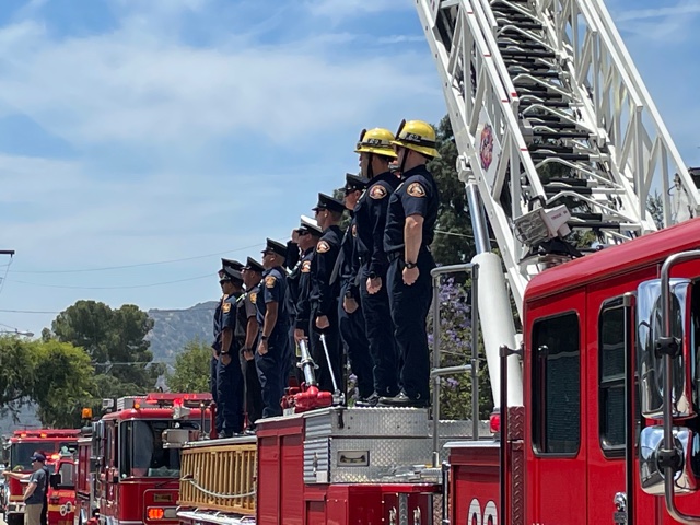 Procession for Fallen Firefighter