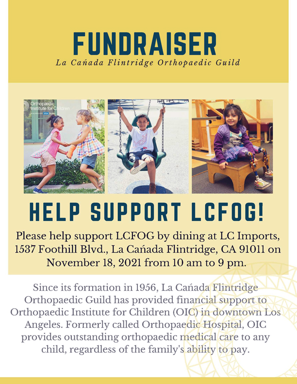 Fundraiser at La Cañada Imports Benefits LCFOG