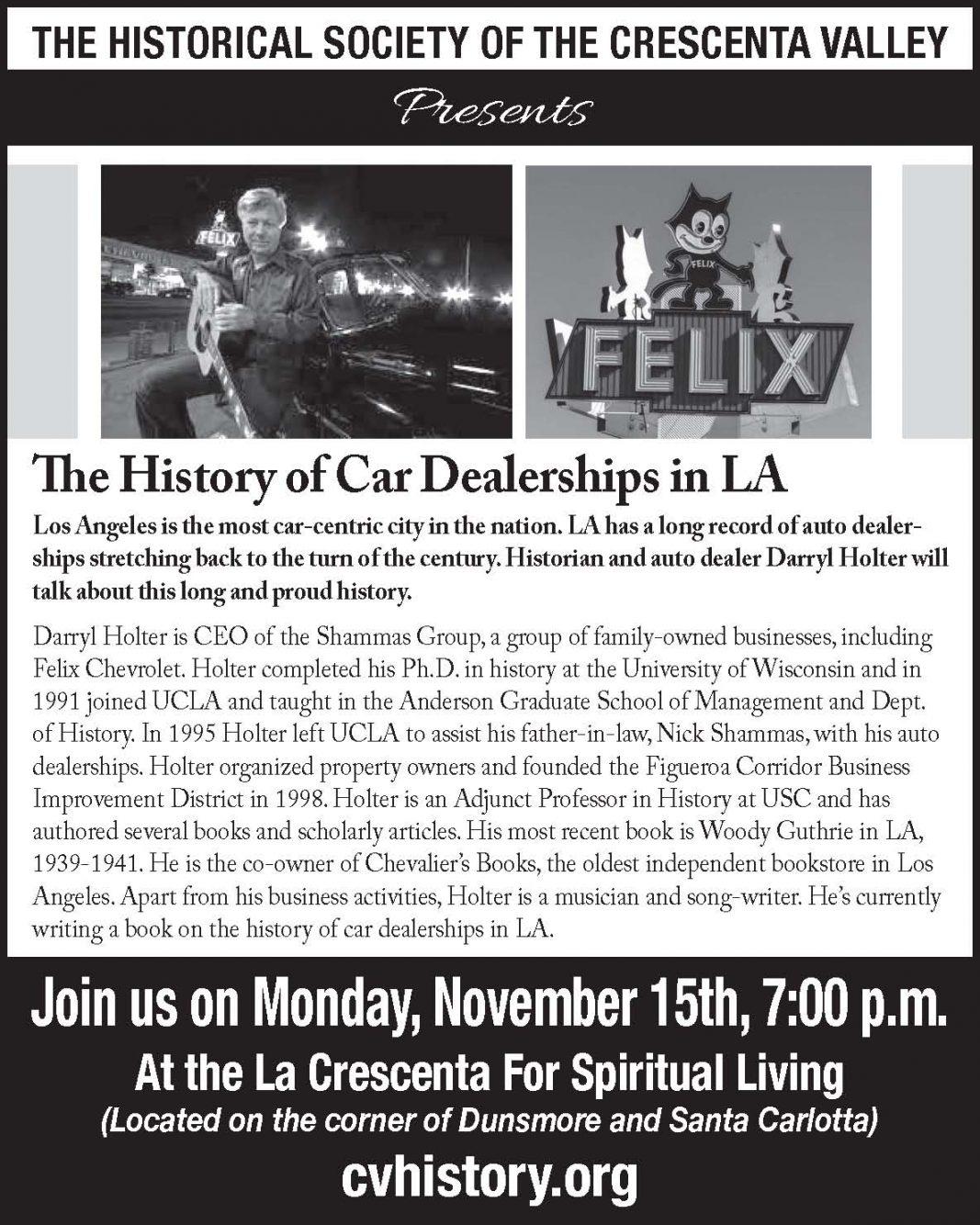 Historical Society of the Crescenta Valley Presents the History of Car
