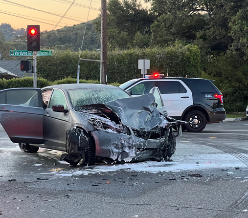 Collision Near Descanso Gardens