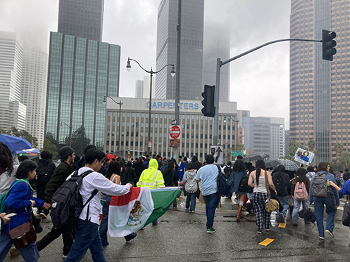 Protesters Take to the Streets in DTLA