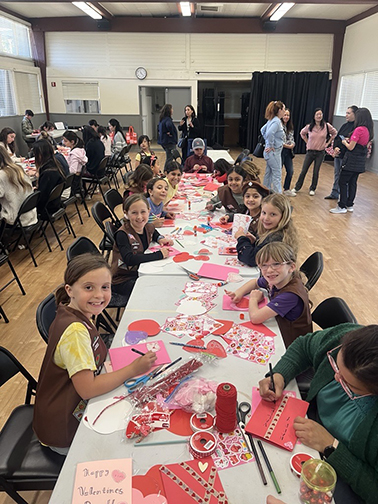 Community Center Volunteers Create Valentines for Seniors