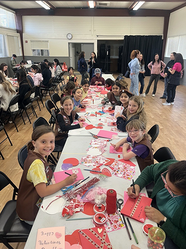 Community Center Volunteers Create Valentines for Seniors