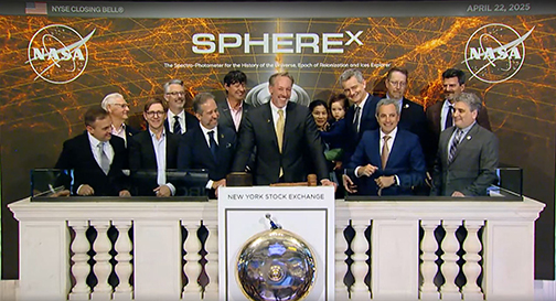 SPHEREx Members Ring the NYSE Closing Bell