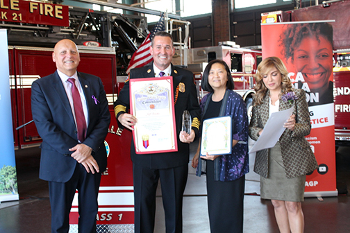 Glendale Fire Chief Honored With Purple Tie Award For Leadership