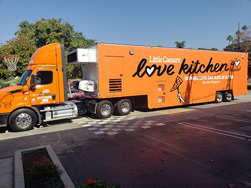 Little Caesars Love Truck Visits Salvation Army
